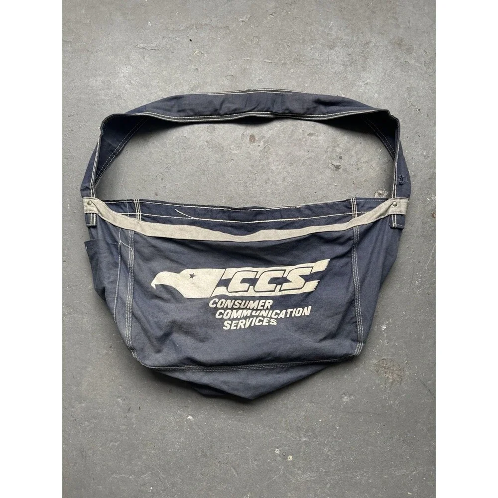 Vintage 60s CCM Newspaper Bag Navy